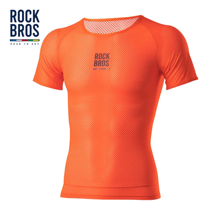 ROCKBROS ROAD TO SKY Cycling Jersey Summer Bicycle Shirt Underwear Sleeved Men Women Breathable Sportswear Bike Sport Clothing Orange CN