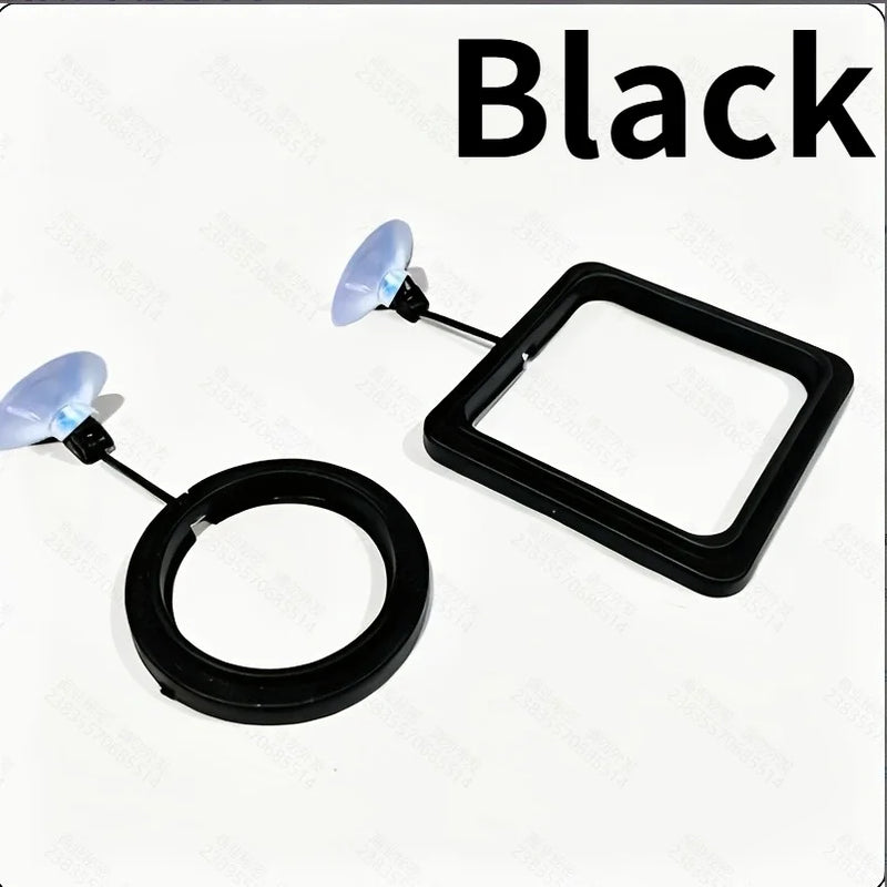 2pcs Floating Fish Food Feeding Ring System,No-Residue Aquarium Fish Food Dispenser.Non Slip Aquarium Feeding Ring.
