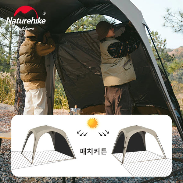 តង់បោះតង់ Naturehike សម្រាប់ក្រៅផ្ទះ តង់សម្រាប់ធ្វើដំណើរជាលក្ខណៈគ្រួសារ តង់សម្រាប់ចតឡាន តង់សម្រាប់មនុស្ស ៤ នាក់ បើកដោយស្វ័យប្រវត្តិ និងនេសាទបានលឿន