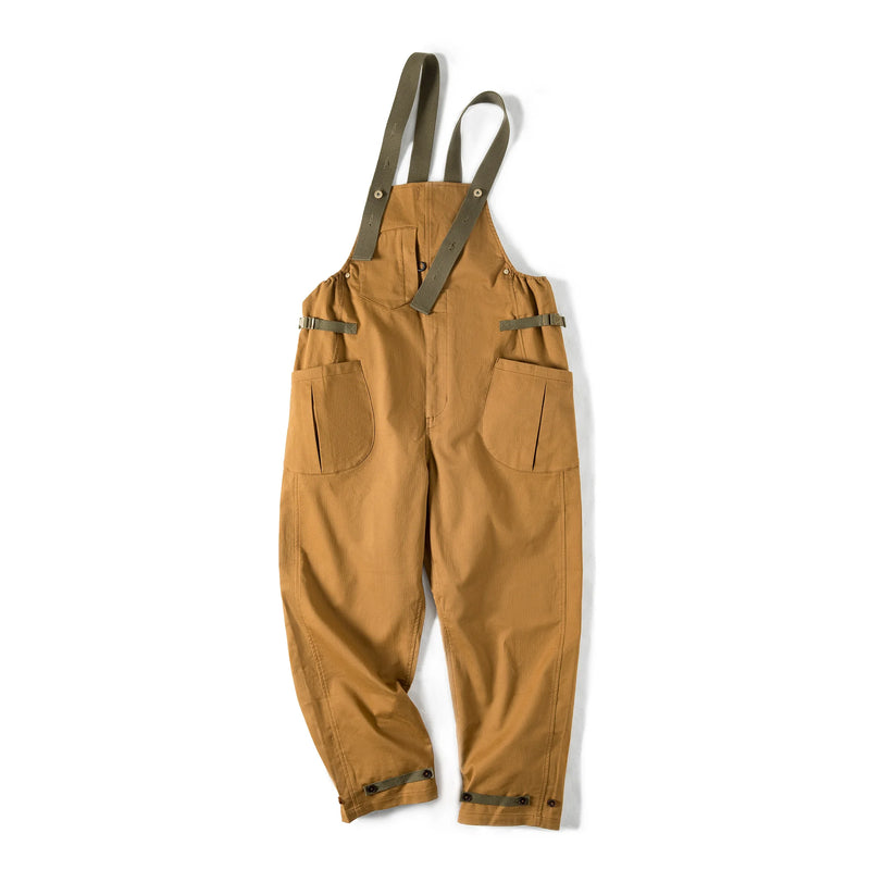 ខោ Maden Workwear ខោអាមេរិកាំងបែប Retro Strap Pants ខោរលុង Straight Barrel Amekaji Casual One Piece Sling Long Pants ម៉ូដបុរស