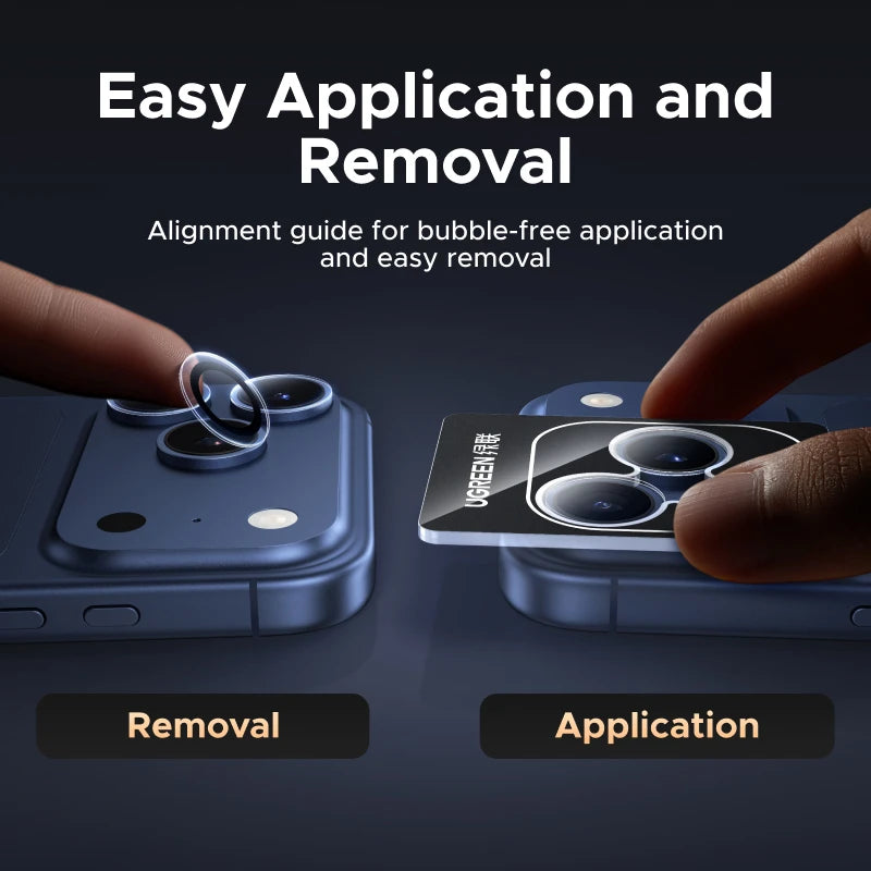 UGREEN Screen Protector For iPhone 17 Pro Full Cover Tempered Glass For iPhone 17Pro Max Air 16 Pro Camera Lens Protectors