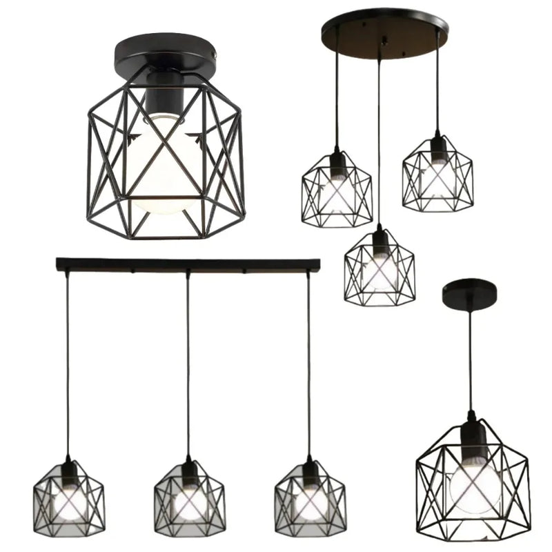 1/2Pcs Industrial Pendant Light Led Modern Hanging Lamp for Ceiling Light Fixture Metal Lighting Home Room Decor Light Fixture