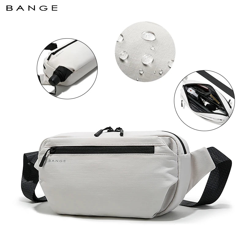 BANGE Anti-Theft Waterproof Chest Bag Multi-Carry Modes Sling Crossbody Travel Shoulder Bag for Men Ourdoor Sports Fit 7.9'' Pad