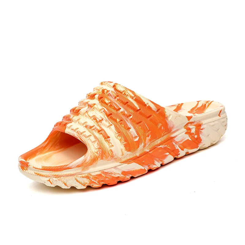 Mens Wide Toe Camouflage Slide Sandals Thick Platform EVA Open Toe Slippers Non Slip Comfort Casual Slides for Indoor Outdoor