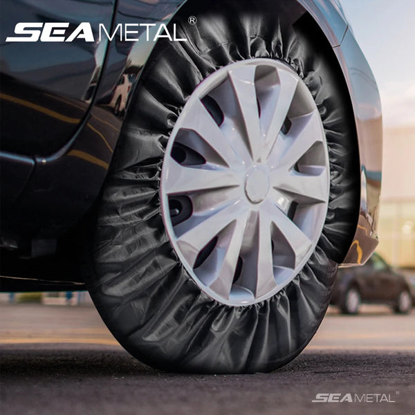 SEAMETAL 1pc Universal Car Spare Tire Covers Case Auto Wheel Tires Storage Bags Oxford Cloth Dust-proof Protector Car Accessorie