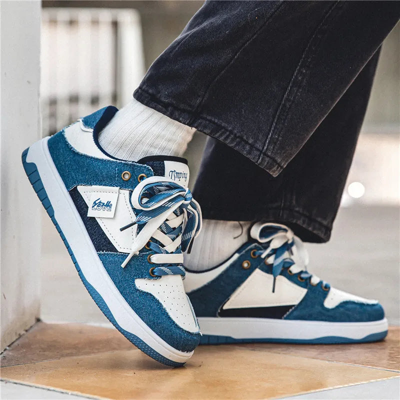 Men's flat casual shoes four seasons breathable light soft-sole non-slip comfort outdoor running sneakers fashion walking shoes
