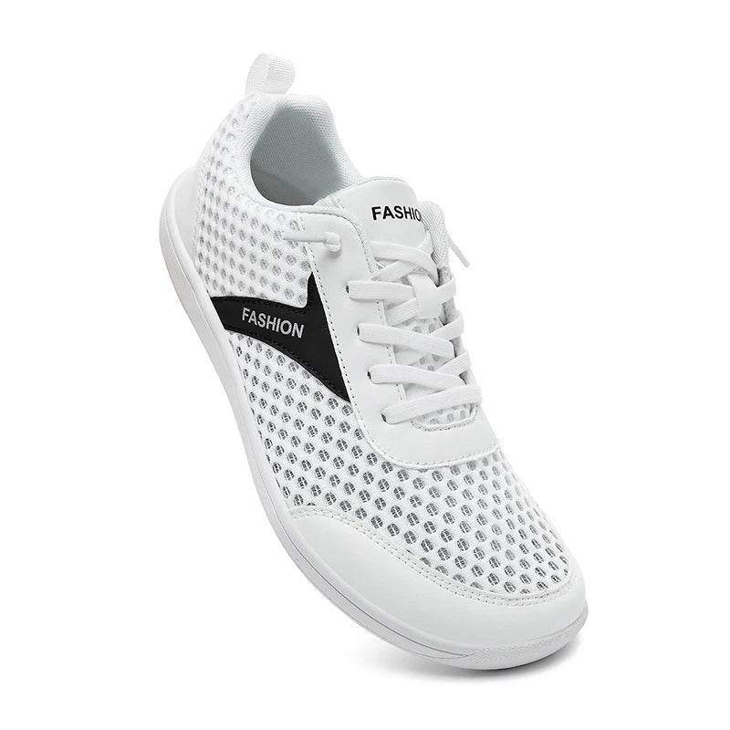 Men Wide Toe Box Breathable Mesh Slip on Sneakers Lightweight Non Slip Flat Walking Shoes Elastic No Tie Laces Summer Casual