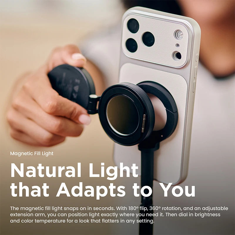 ឈុតជើងកាមេរ៉ាម៉ាញេទិក JOBY TelePod® Scout TP08 ជាមួយដំបង Selfie សម្រាប់ iPhone 17 16 15 14 ជើងកាមេរ៉ាអាចលៃតម្រូវមុំបាន