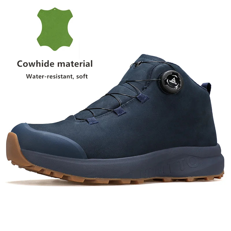 HUMTTO Hiking Shoes Winter Camping Men's Sports Shoes for Men Breathable Trekking Boots Man 2024 Leather Outdoor Safety Sneakers