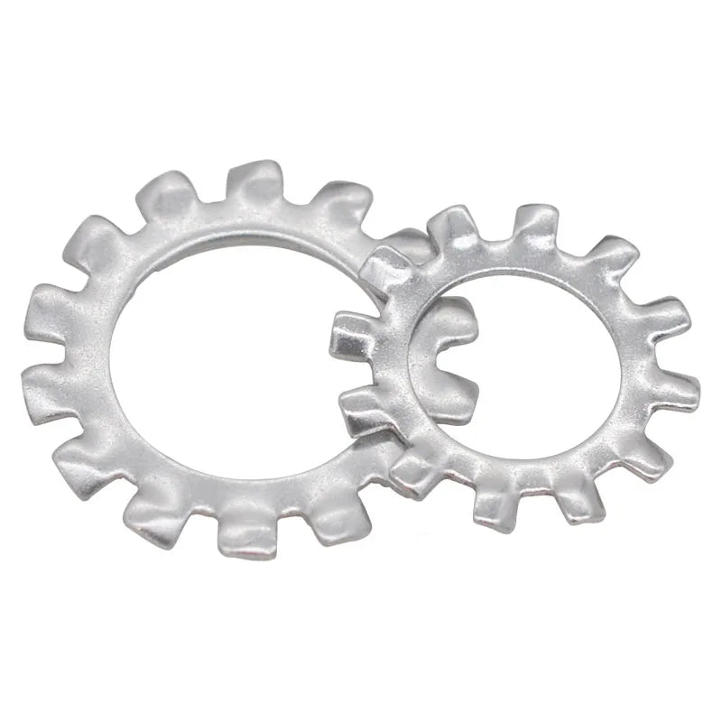 M2 M2.5 M3 M4 M5 M6 M8 M10 M12 M16 1 Types 304 Stainless Steel Internal and External Toointethed Serrated Lock Washer Gasket