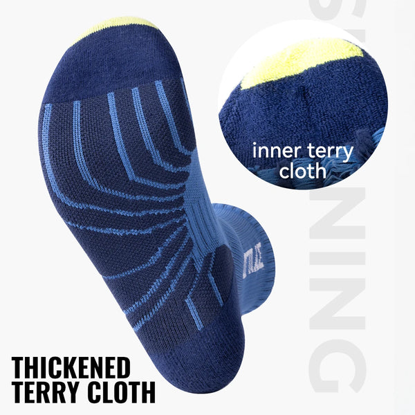 WRELS Running Socks Breathable 3D Anti Slip Cushioned Anti-Blister Ultralight Marathon Hiking Athletic Sports Socks Men Women