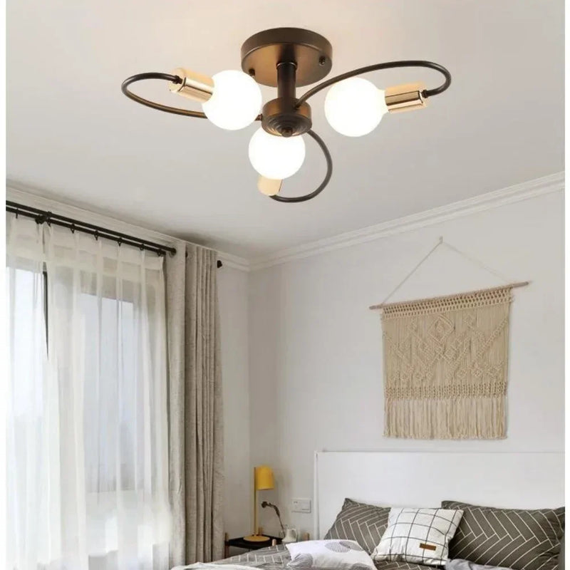 ចង្កៀង JOYINLED ដែកតូចបំផុត E27 3 ក្បាល ចង្កៀង LED បែបណ័រឌីក ចង្កៀងព្យួរ បន្ទប់ទទួលភ្ញៀវ បន្ទប់គេង បន្ទប់សិក្សា សណ្ឋាគារ ភោជនីយដ្ឋាន ចង្កៀង