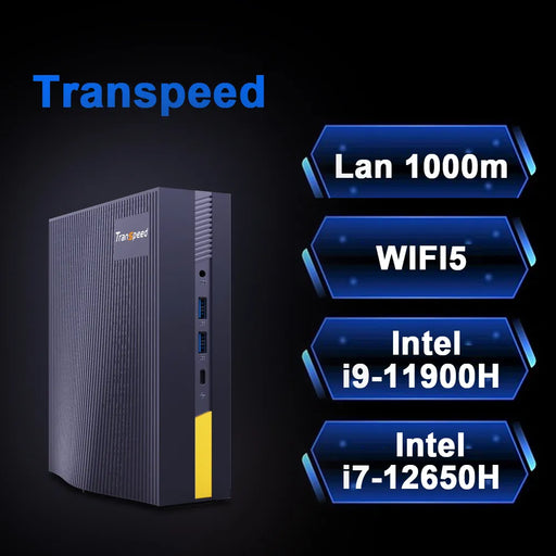 Transpeed Mini PC Windows 11pro intel UHD Graphics i9-11900H i7-12650H WIFI5 BT5.2 LAN 1000M 1TB Gaming Computer HD2.0 Mini pc