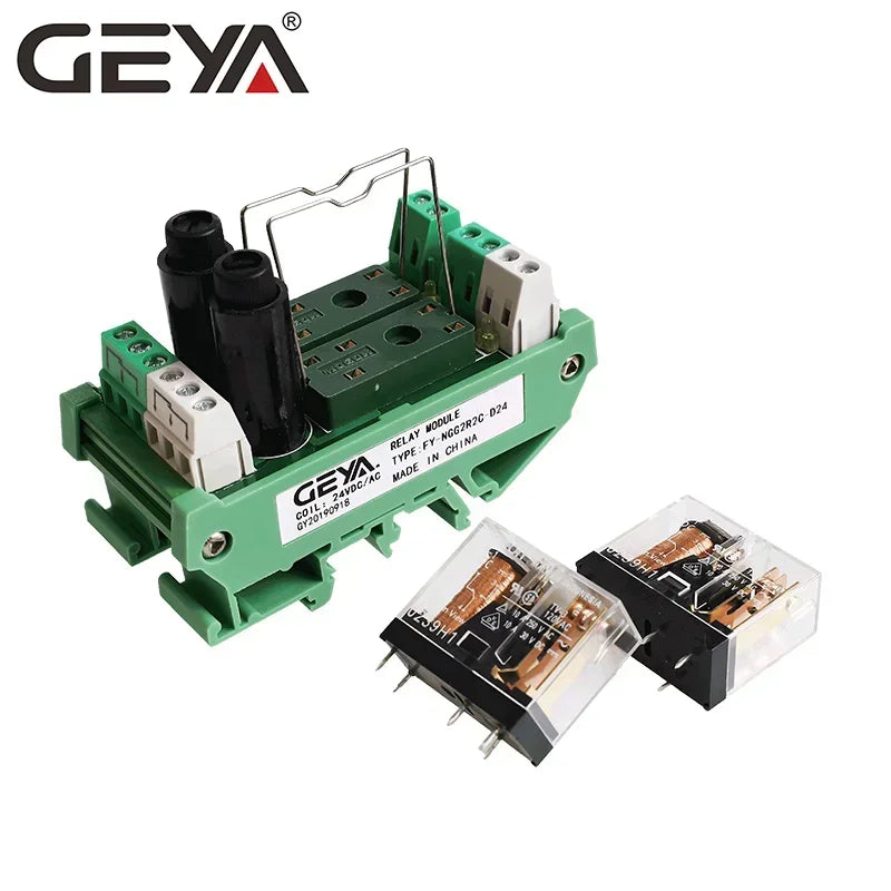 ម៉ូឌុល រេឡេ PLC GEYA 2/4/16 ឆានែល 12V/24V DC 8A ជាមួយ នឹង ការការពារ ហ្វុយស៊ីប DIN Rail Mount សម្រាប់ ស្វ័យប្រវត្តិកម្ម ឧស្សាហកម្ម