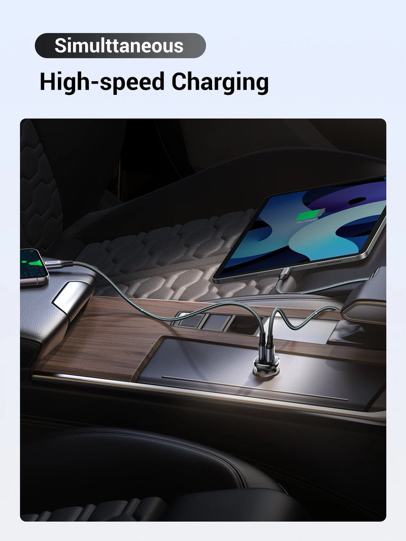 UGREEN 30W USB C Car Charger PD3.0 5A For iPhone 17 Samsung Galaxy S25 Xiaomi Fast Charging Quick Charge 4.0 USB C Car Charger