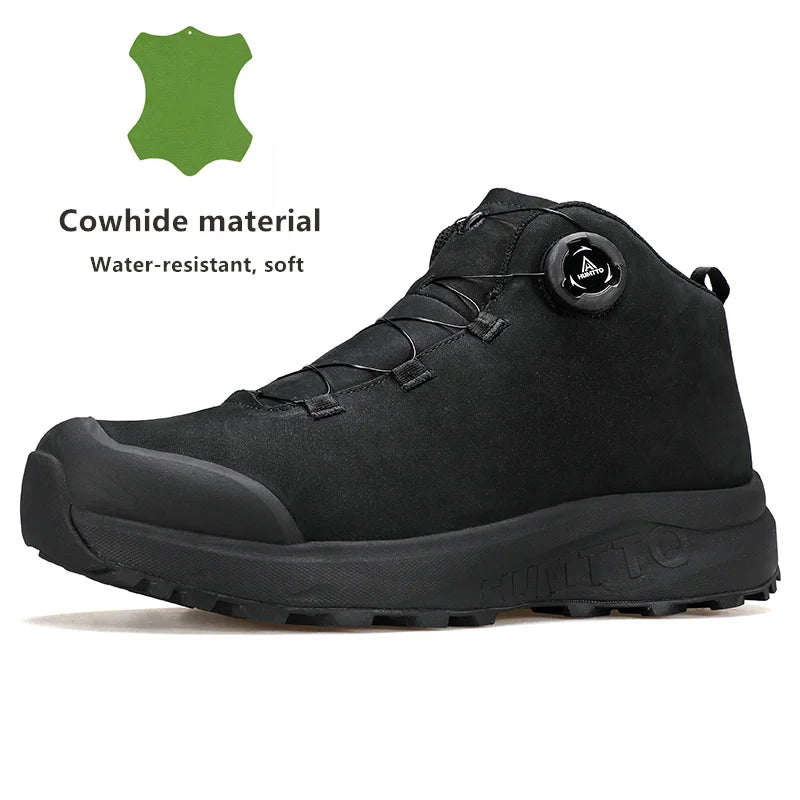 HUMTTO Hiking Shoes Winter Camping Men's Sports Shoes for Men Breathable Trekking Boots Man 2024 Leather Outdoor Safety Sneakers