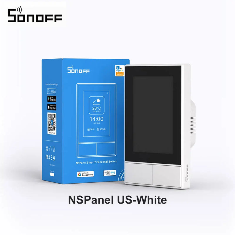 SONOFF NSPanel Smart Scene HMI Wall Switch White EU/US Multiple Control Thermostat Real-Time Weather Display via eWeLink APP