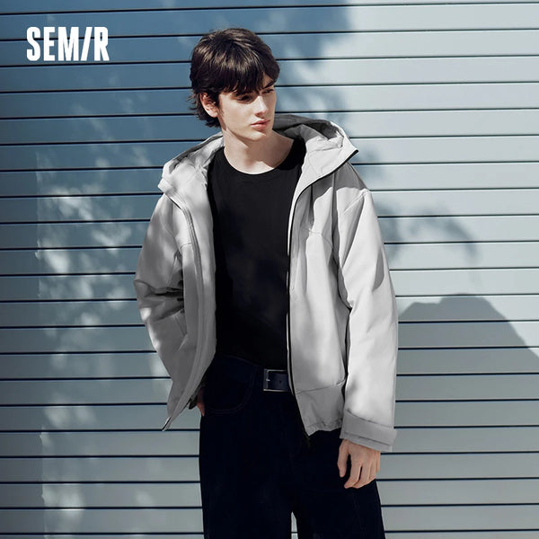 អាវក្រៅបុរស Semir ឆ្នាំ ២០២៦ ថ្មីសម្រាប់ពាក់ប្រចាំថ្ងៃរដូវរងា រចនាប័ទ្មធម្មតាក្នុងទីក្រុង អាកាសធាតុត្រជាក់ ស្លៀកពាក់ជាស្រទាប់ៗជារៀងរាល់ថ្ងៃ សមល្មមសម្រាប់ស្លៀកពាក់