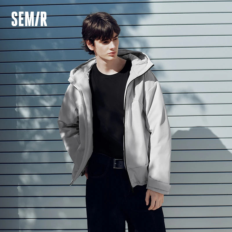 អាវក្រៅបុរស Semir ឆ្នាំ ២០២៦ ថ្មីសម្រាប់ពាក់ប្រចាំថ្ងៃរដូវរងា រចនាប័ទ្មធម្មតាក្នុងទីក្រុង អាកាសធាតុត្រជាក់ ស្លៀកពាក់ជាស្រទាប់ៗជារៀងរាល់ថ្ងៃ សមល្មមសម្រាប់ស្លៀកពាក់