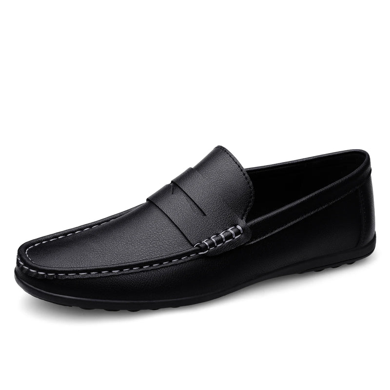Spring Autumn Mens Casual Leather Loafers Men Loafer Shoes Mocasines Hombre Mocassini White Black Slip-On Big Size Dropshipping
