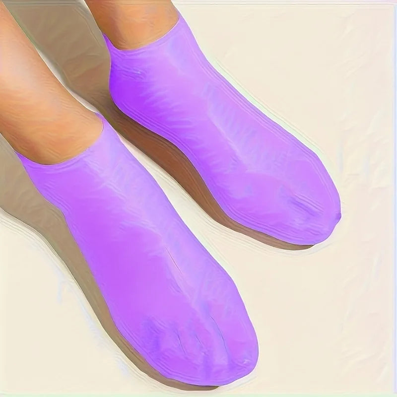 2pcs silicone foot care socks,exfoliating,moisturizing,and crack resistant socks,suitable for use when feet are dry and cracked.