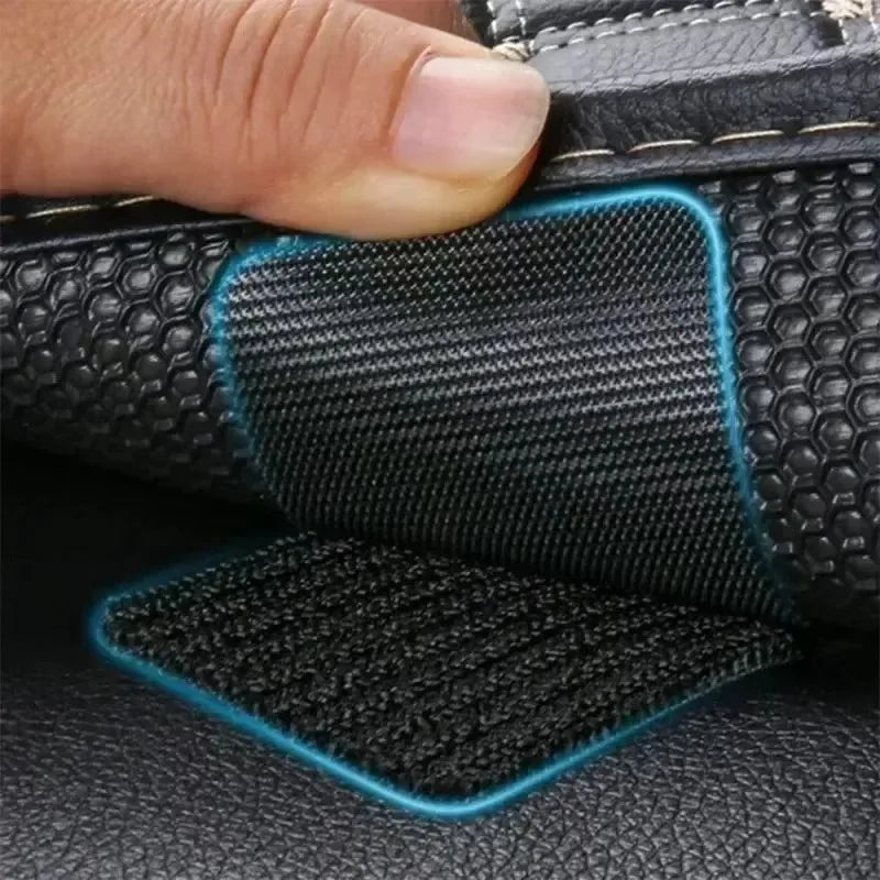 Double-Sided Adhesive Velcro Car Floor Mat Invisible Fixed Sticker Anti-Slip High Temperature Resistant Auto Interior Accessory