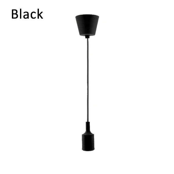 JOYINLED Silicone E27 Pendant Lamp Kit, Height Adjustable Hanging Light Cable with Ceiling Mount for Dining Table, Kids Room