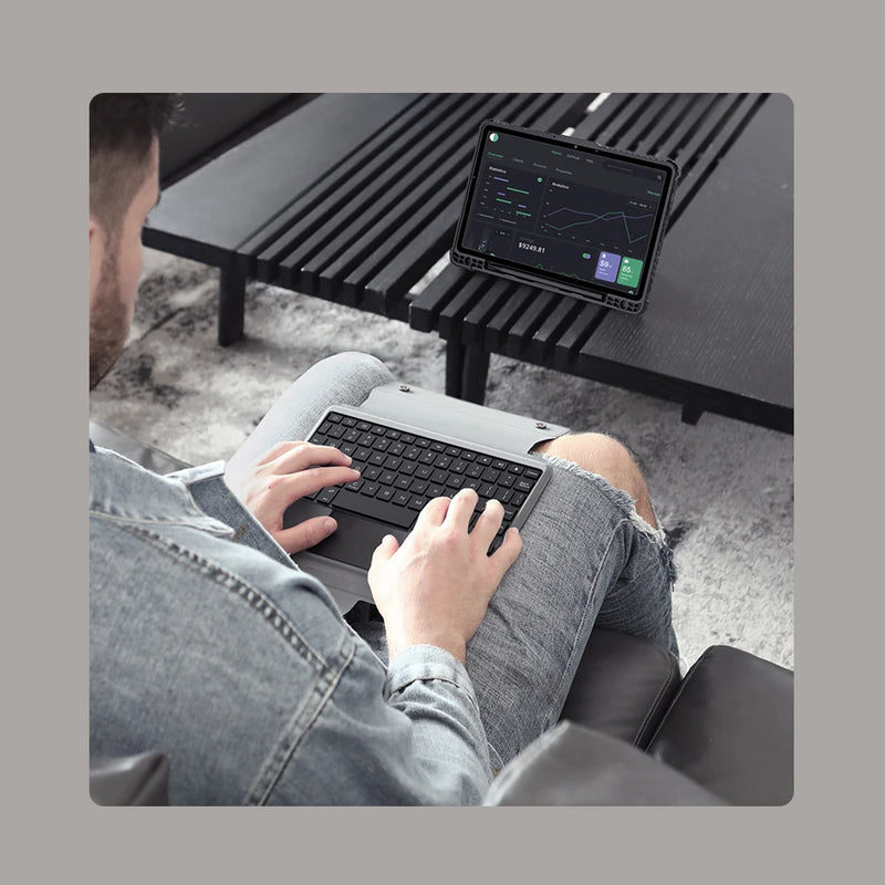 NILLKIN For Samsung Galaxy Tab S10 FE+ Case Bluetooth Magic Backlight Keyboard Case For Samsung Tab S10 FE /Tab S9+ Smart Cover