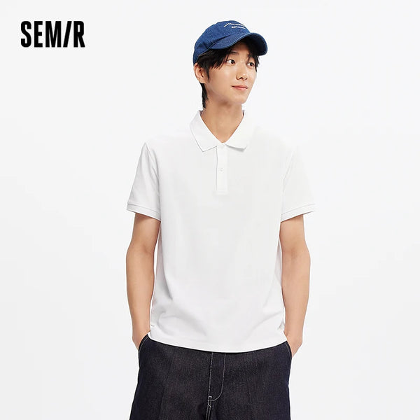 អាវយឺត Semir Polo សម្រាប់បុរស ស្លីមសម ស្រូបយកសំណើម អាវយឺតដៃខ្លីពណ៌រឹង រដូវក្តៅឆ្នាំ ២០២៥ សម្រាប់ពាក់សកម្ម