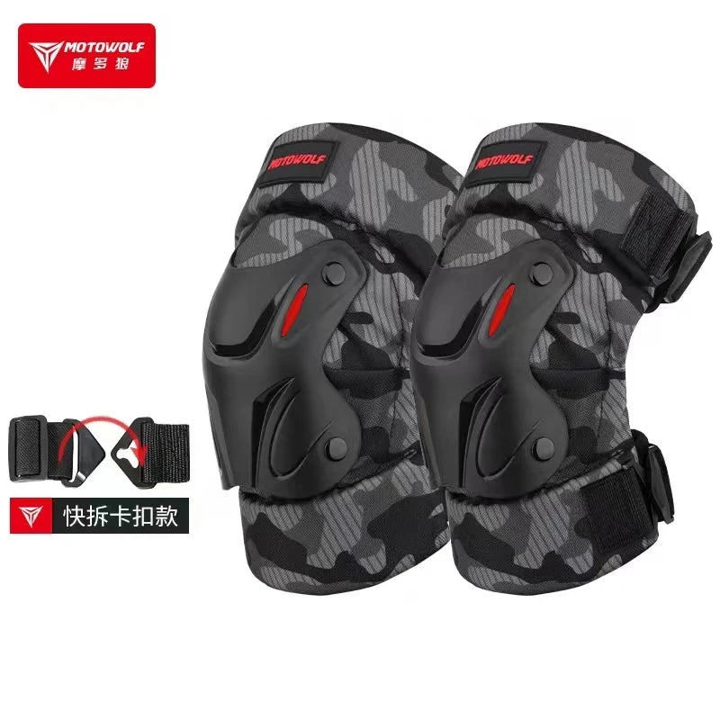ឈុតការពារកែងដៃម៉ូតូ Four Seasons Motowolf ឈុតការពារជង្គង់ម៉ូតូ ការពារសុវត្ថិភាពពេលប្រណាំង ប្រឆាំងនឹងការធ្លាក់