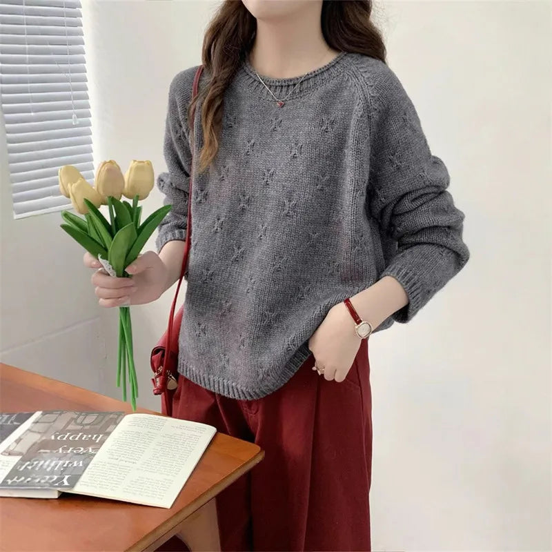 Ropa De Mujer New Pull Tops Spring Autumn Sweaters & Jumpers Knitwear Female Clothing Long Sleeve Women Pullovers Blouse