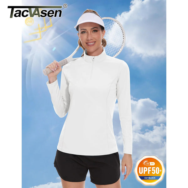 TACVASEN UPF 50+ Quick Dry Long Sleeve T Shirts Womens Anti UV/Sun Protection Shirts Running Hiking Fishing T-Shirts Outdoor