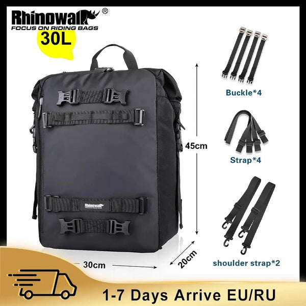 កាបូបដាក់កន្ទុយម៉ូតូ Rhinowalk កាបូបដាក់ឥវ៉ាន់អ្នកជិះ 10L 20L 30L ច្រើនមុខងារ កាបូបស្ពាយសម្រាប់ដាក់កន្ទុយម៉ូតូ