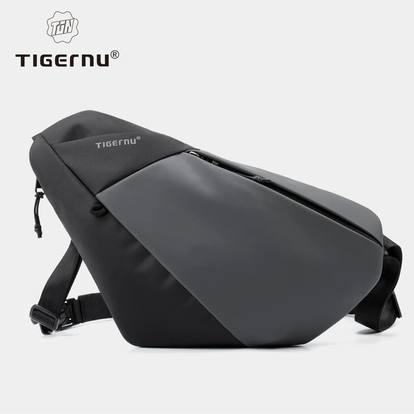 Tigernu Men Waterproof Crossbody Sling Bag Magnetic Buckle Multi Pocket Chest Bag For Travel Daily Commute