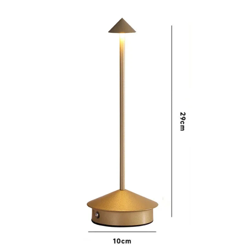 Cordless Table Lamps Rechargeable LED Desk Lamp Outdoor Waterproof Portable Touch Dimmable NightLight for Restaurant DiningHome