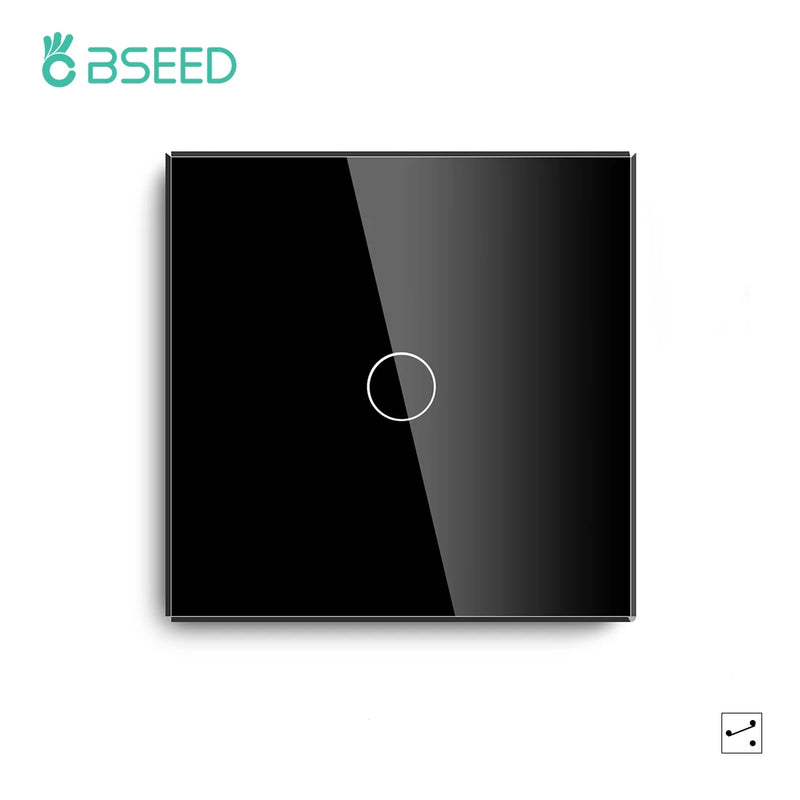 BSEED 1/2/3Gang Smart Zigbee Touch Light Switch 2-Way Control Compatible with Alexa/Google Home No Neutral Wire Touch Switch