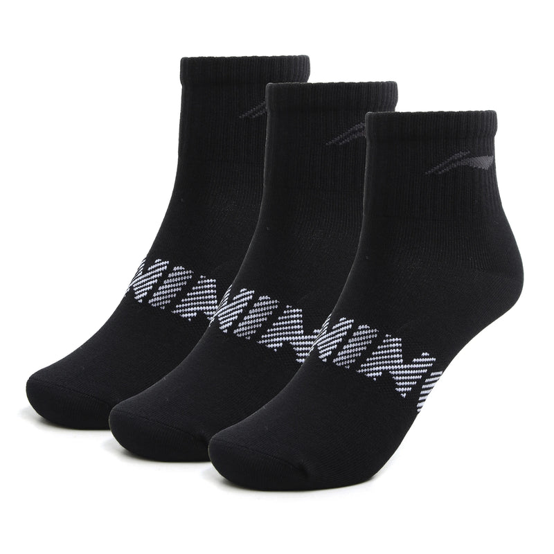 Li-Ning Unisex 3Pairs Socks Sports Style Men Women 22-28cm Breathable LiNing Letters Comfortable Sport Sock AWSU025