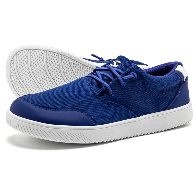 HOBIBEAR Unisex Barefoot Loafers Shoes Wide Toe Canvas Lightweight Sneakers Non Slip Casual Comfortable Boat Shoes