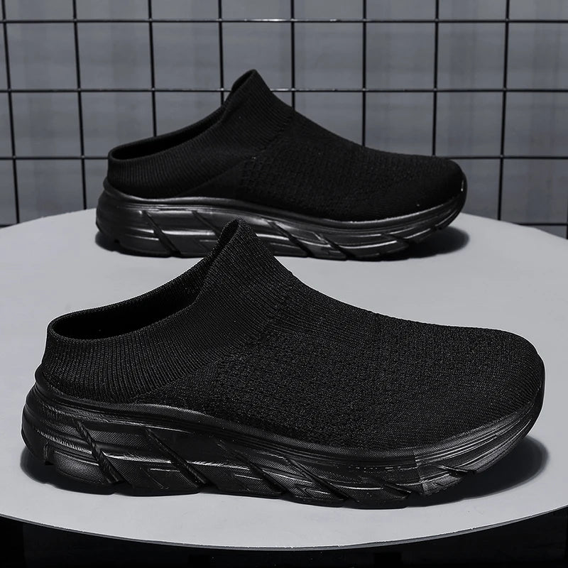Mens Walking Shoes Summer New Style Semi Draggable Easy Take Off Breathe Cushioning Couples Daily Commuting Walking Casual Shoes
