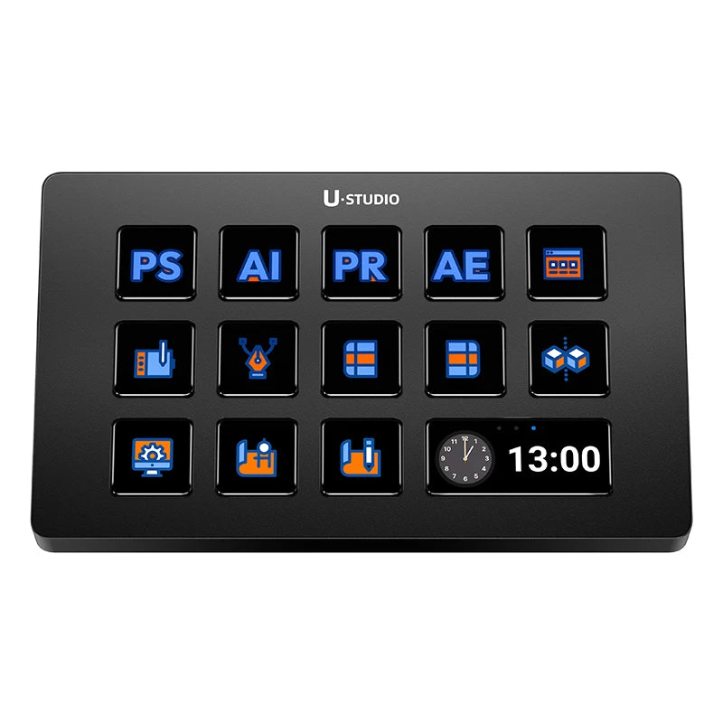 ក្ដារចុច Ulanzi D200H D200 7 in 1 Stream Deck Controler ជាមួយគ្រាប់ចុច LCD ចំនួន 14 សម្រាប់ OBS Live Youtube Content Creation Gaming Office