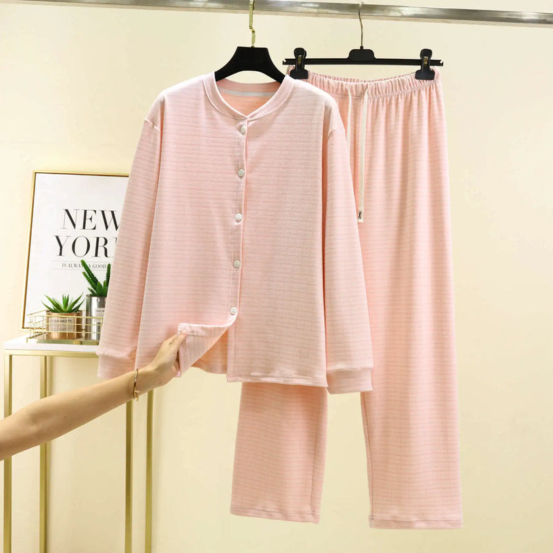 Pajama Woman Winter De Velvet Warm Sleepwear For Sleeping Clothes Casual Plaid Thicken Home Wear Suit Fleece Pyjamas Femme