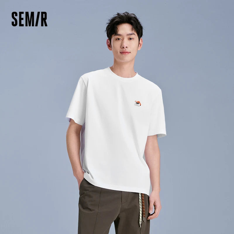 Semir Mens Tshirt 2026 Quick Dry Couple Style Embroidered New Arrival Casual Soft Daily Wear