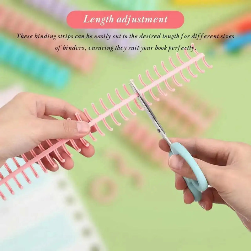 5-10 Pieces Plastic Binding Spines 30-Ring Binder Spines for Professional Documents Spiral Binding Spines for Binding Machines