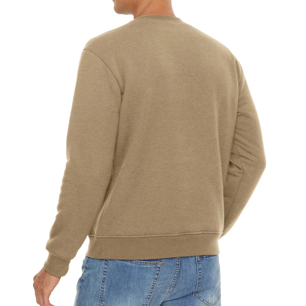 TACVASEN Men's Winter Fleece Pullover Sweatshirt, Long Sleeve Crew Neck, Warm Lambswool Lining, Thick Underwear