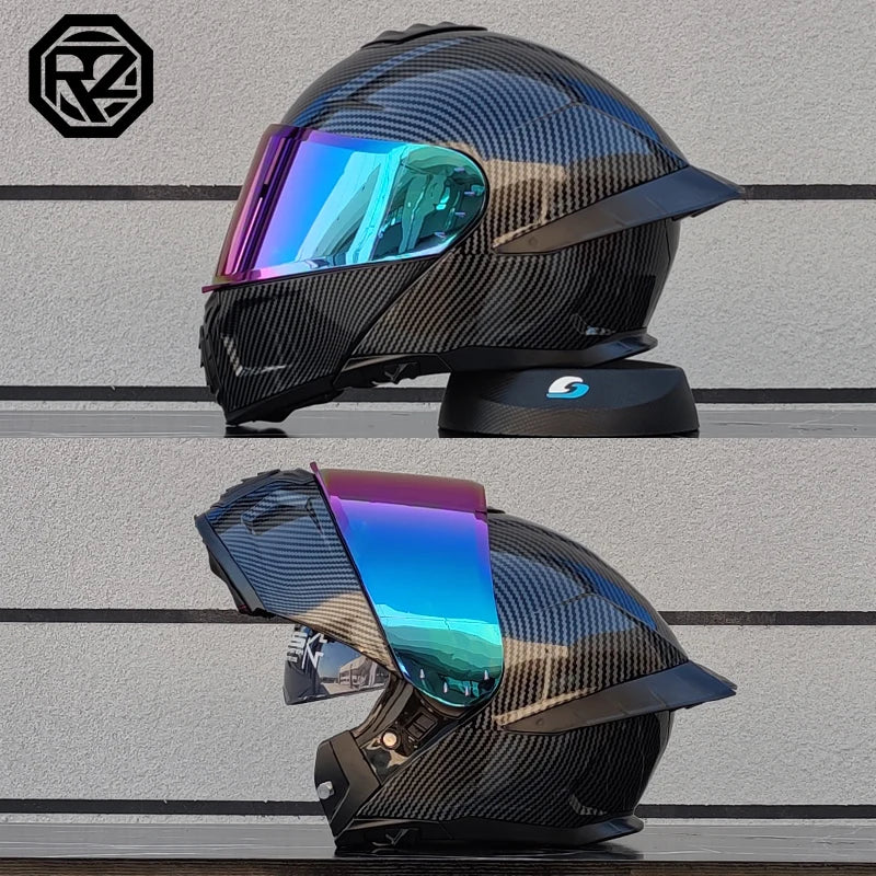 ORZ modular flip helmet dual lens full coverage helmet off-road casco para motos DOT approval