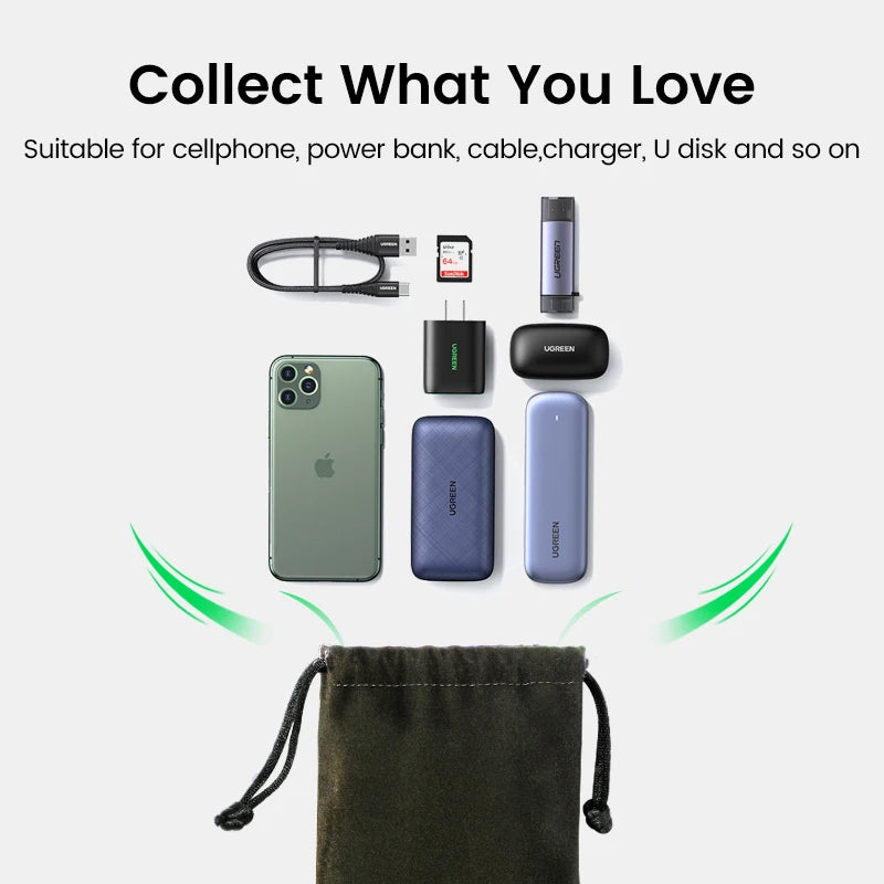 UGREEN Power Bank Case Phone Pouch for iPhone 14 Samsung Xiaomi Huawei Waterproof Powerbank Storage Bag Mobile Phone Accessories