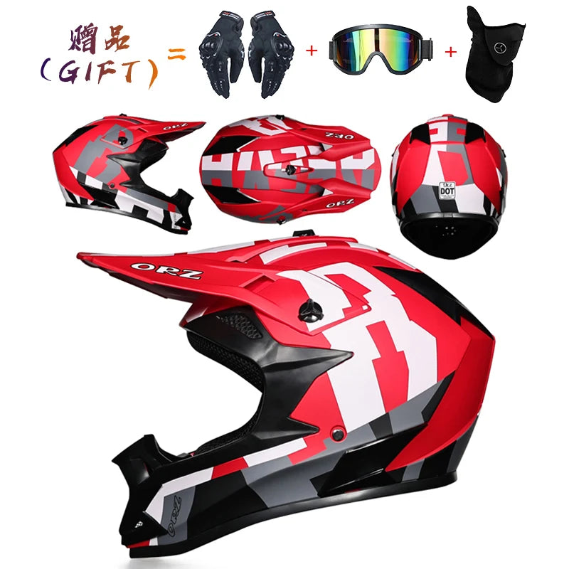 Motorcycle helmet motorcross off-road helmets ATV Dirtbike downhill racing helmet DOT capacete Bicycle DH speed reduction