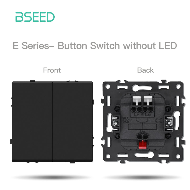 BSEED 1/2Gang Wall Light Switch USB Type-C Socket Module Part Internet TV Telephone Socket Part Plastic Frame Free Combination