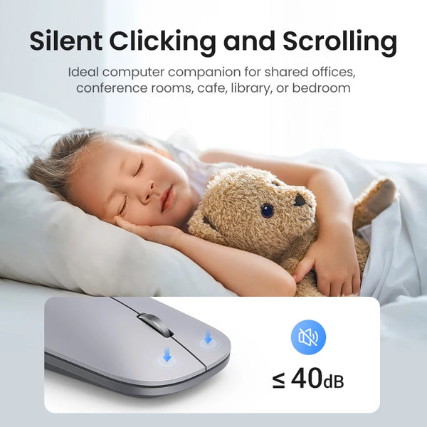 UGREEN Mouse Wireless Bluetooth 2.4G Silent Mice 4000 DPI Left Right Hand For MacBook Tablet Computer Laptop PC Wireless Mouse