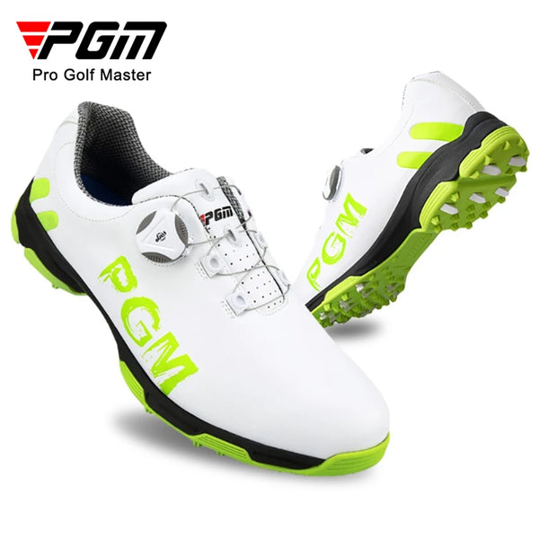 PGM Golf Men's Sneakers Rotating Lace Waterproof Breathable and Anti Slip Sports Shoes XZ103